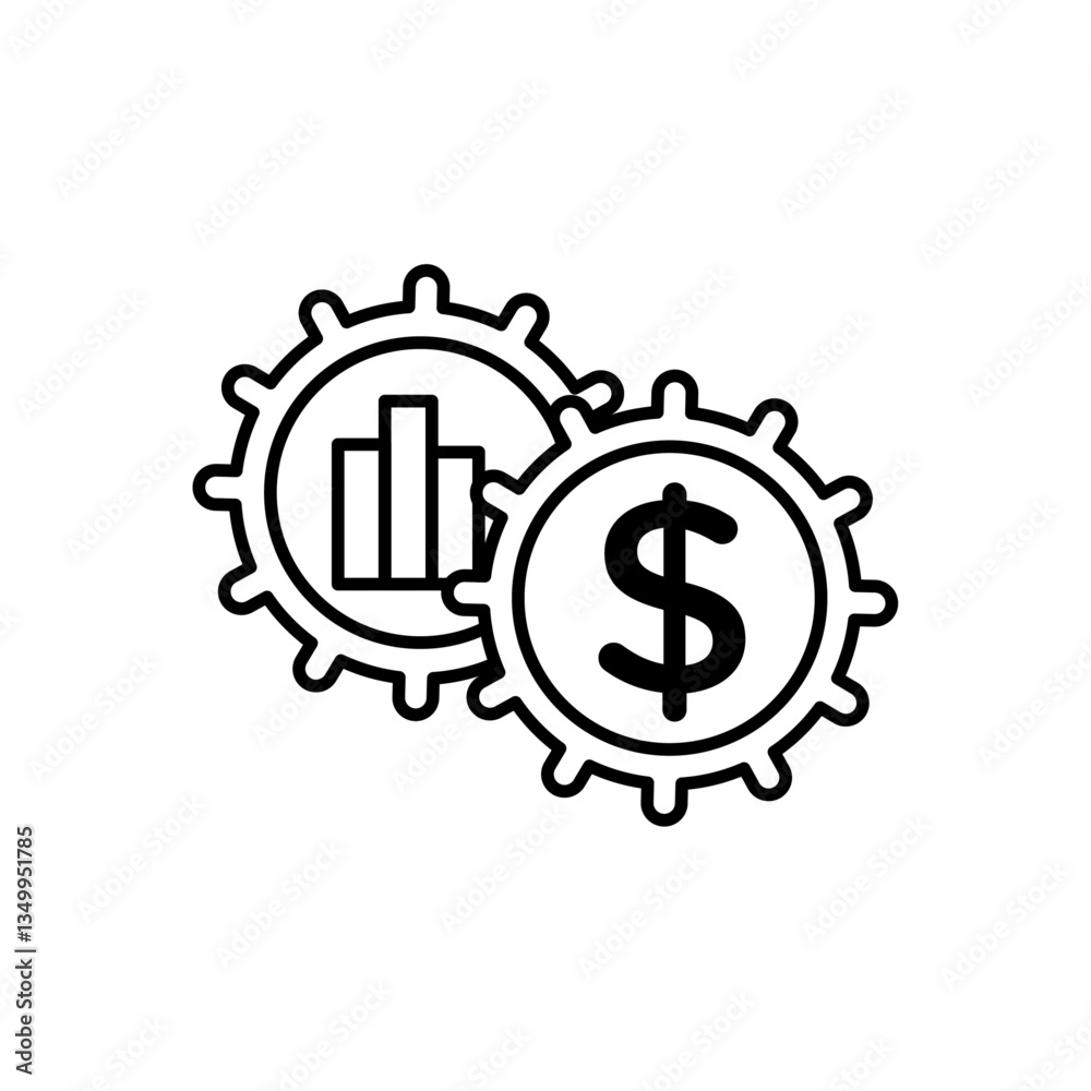 Business and finances icon vector graphics Business and finances icon vector graphics