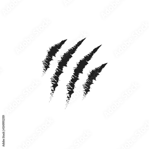 Claws scratches icon vector graphics
