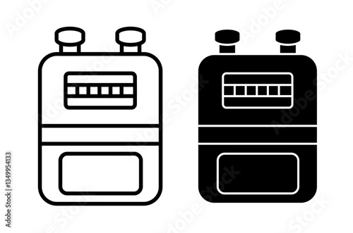 Gas meter icon vector graphics