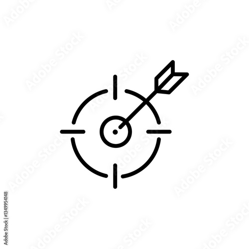 Goal setting icon vector graphics