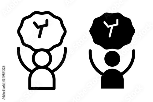 Heavy burden icon vector graphics