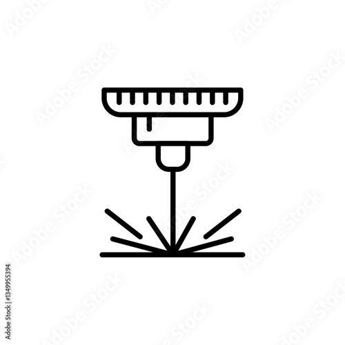 Laser machine icon vector graphics