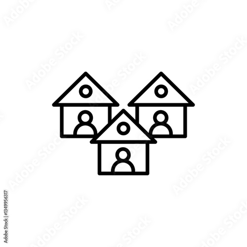 Neighbor icon vector graphics
