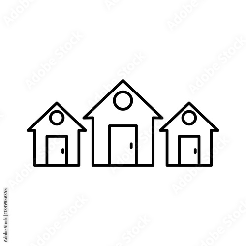 Neighborhood icon vector graphics