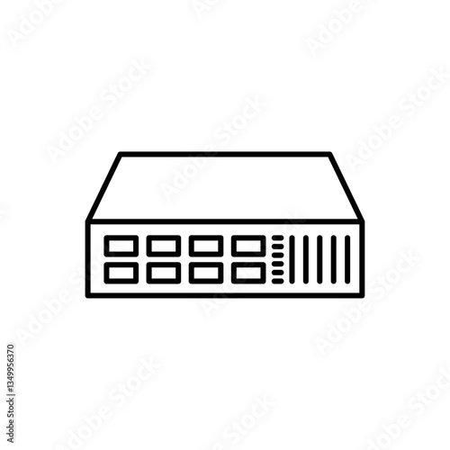 Network switch icon vector graphics