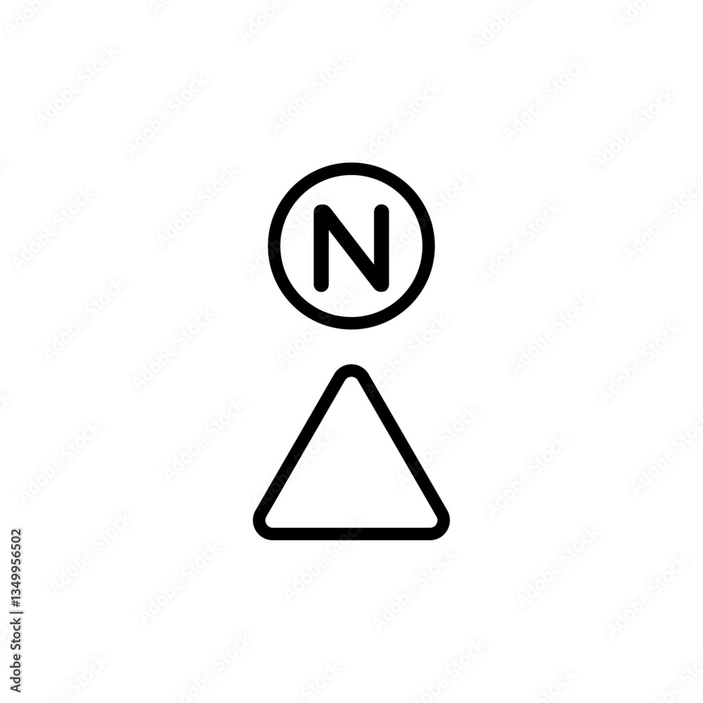 North icon vector graphics North icon vector graphics