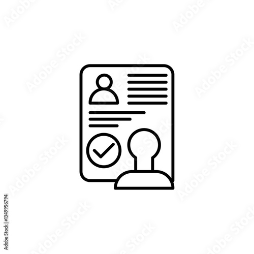 Permit icon vector graphics