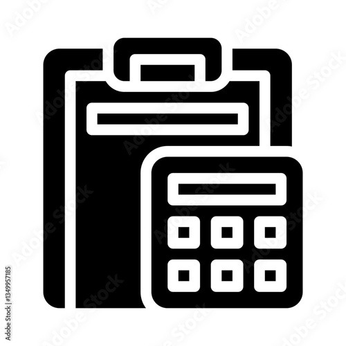budgeting glyph icon
