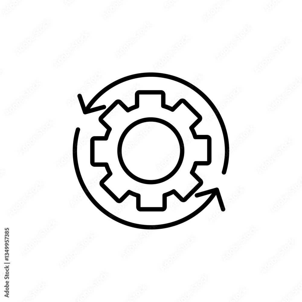 Recovery gear icon vector graphics Recovery gear icon vector graphics