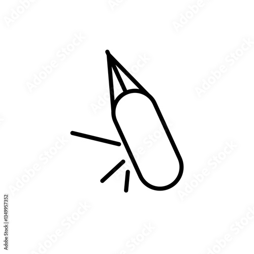 Punching bag icon vector graphics