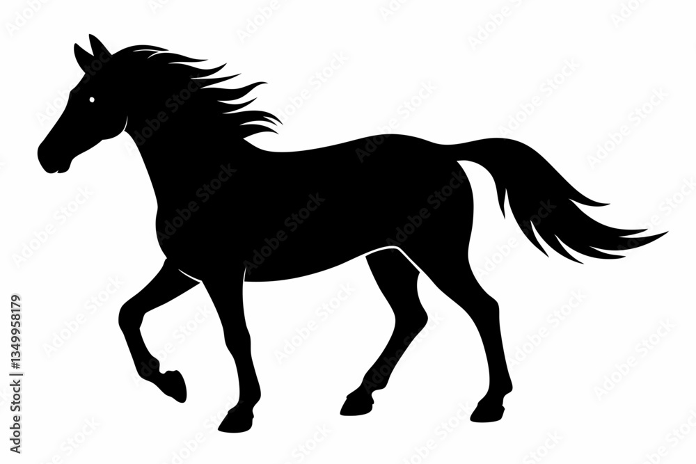 Obraz premium horse black silhouette vector