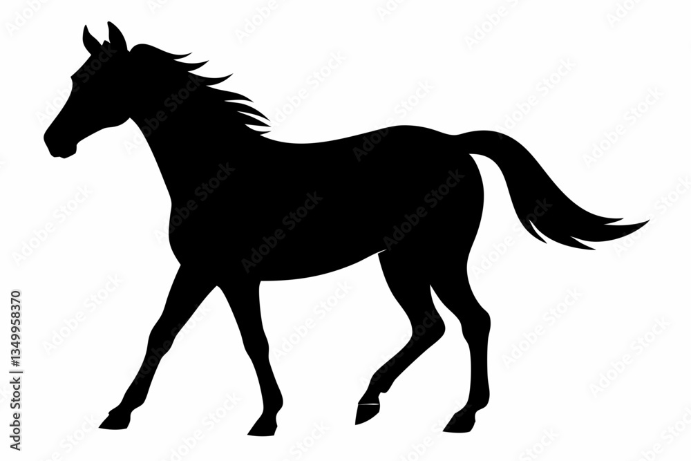 Obraz premium horse black silhouette vector