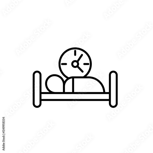 Sleep deprivation icon vector graphics