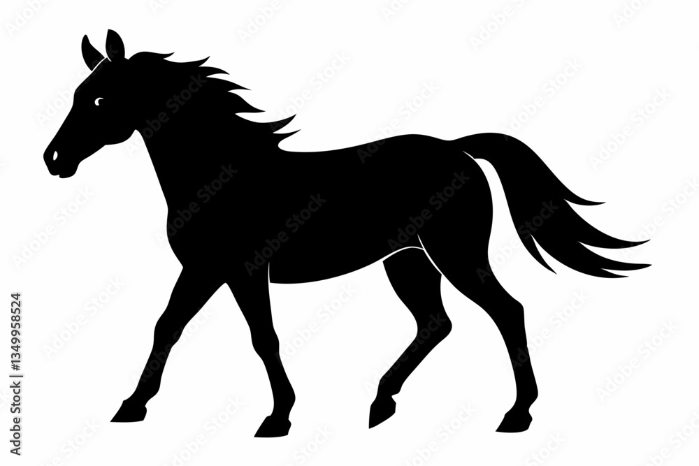 Obraz premium horse black silhouette vector