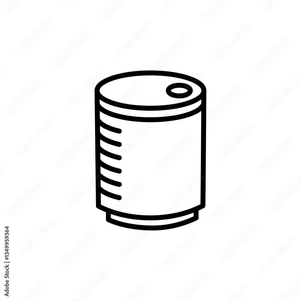 Tin can icon vector graphics Tin can icon vector graphics