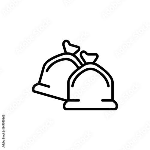Trash bag icon vector graphics