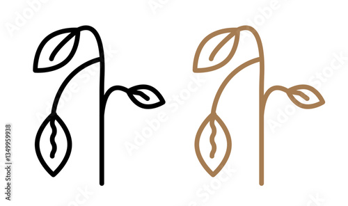 Withered plant icon vector graphics