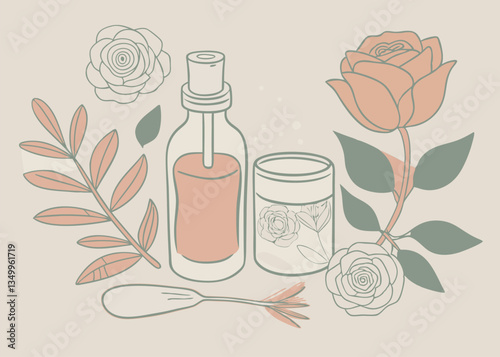 Floral Beauty. Rose.Infused Skincare Products
