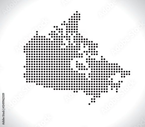 Map of Canada from dots