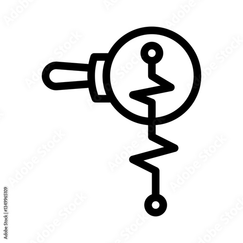 AI analytics line icon
