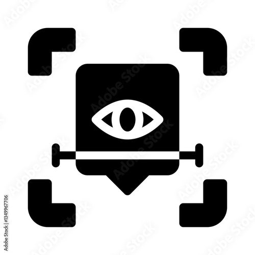 biometrics glyph icon