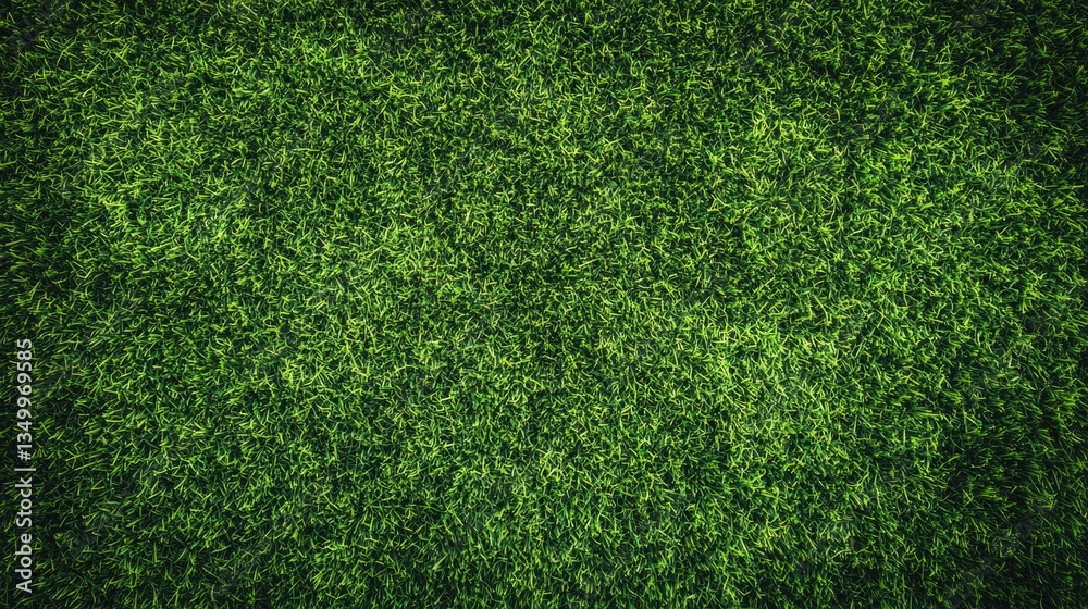 Fototapeta premium Vibrant Green Turf Surface. Textured Faux Grass for Recreational Spaces and Sports Courts