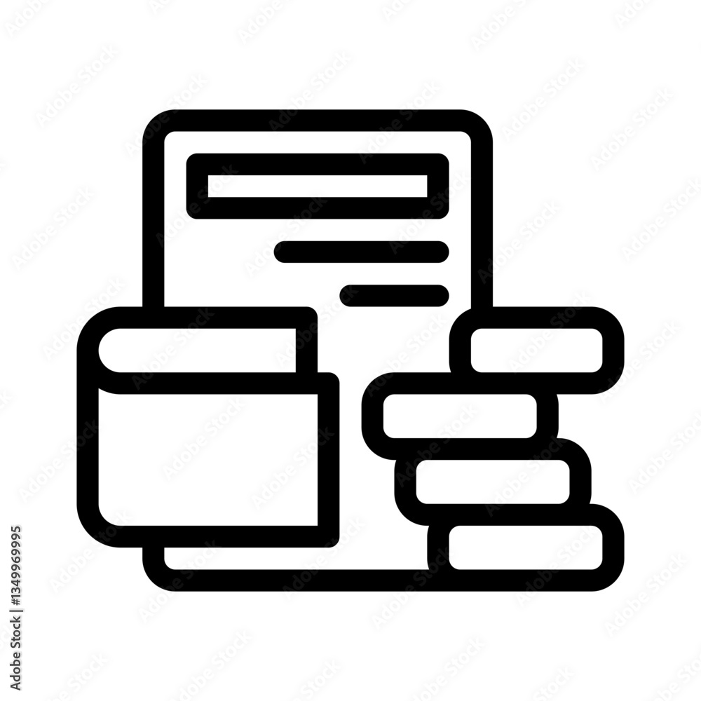 expense tracking line icon expense tracking line icon