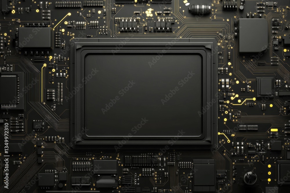 Fototapeta premium LCD Television Repair: Close-Up of Circuit Board and Components on Work Desk