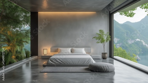 Natural Light Illuminates Minimalist Living Space With Organic Decor in Seren...