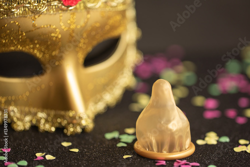 carnival mask and condom