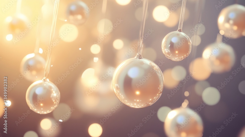 Elegant Hanging Pearls, Symphony of Light and Reflection Elegant Hanging Pearls, Symphony of Light and Reflection