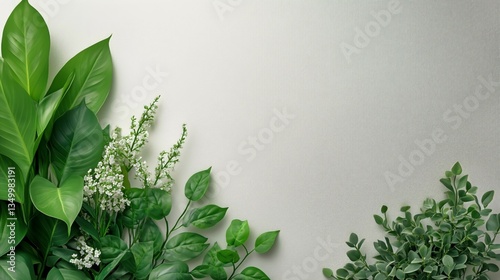 Lush Green Succulents Arranged on a Light Background in a Decorative Pattern