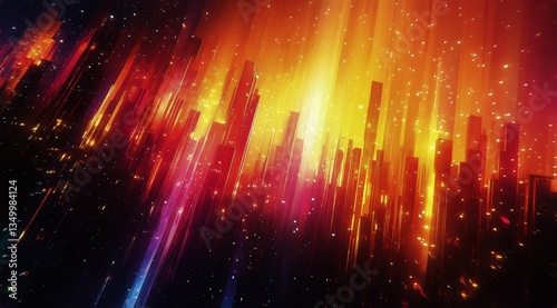 Colorful Abstract Wave Patterns in Vibrant Hues Creating Dynamic Visual Texture
