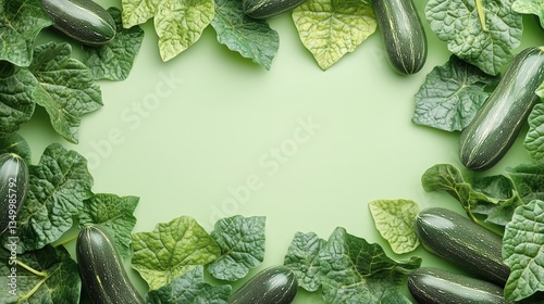 Green Leaves With Water Droplets on a Textured Surface in a Natural Setting