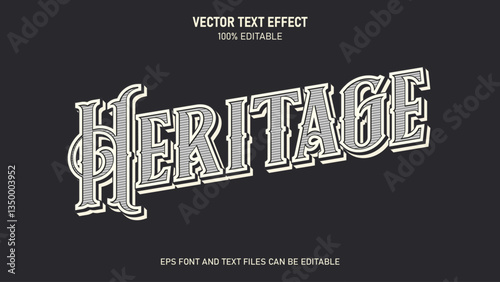 Heritage  editable text effect