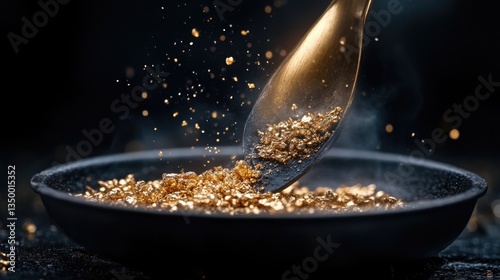 Gold Dust Spilling From Spoon
