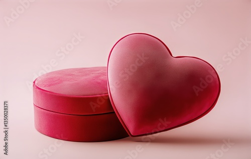 Heart-shaped Gift Boxes on a Pink Background for Romantic Occasions