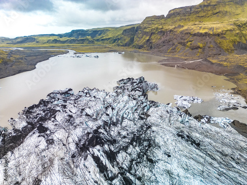 Wallpaper Mural Solheimajokull glacier in Katla Geopark on Icelandic South Coast Torontodigital.ca