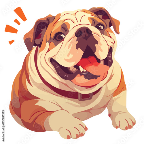 Bulldog dog vector illustration for animation