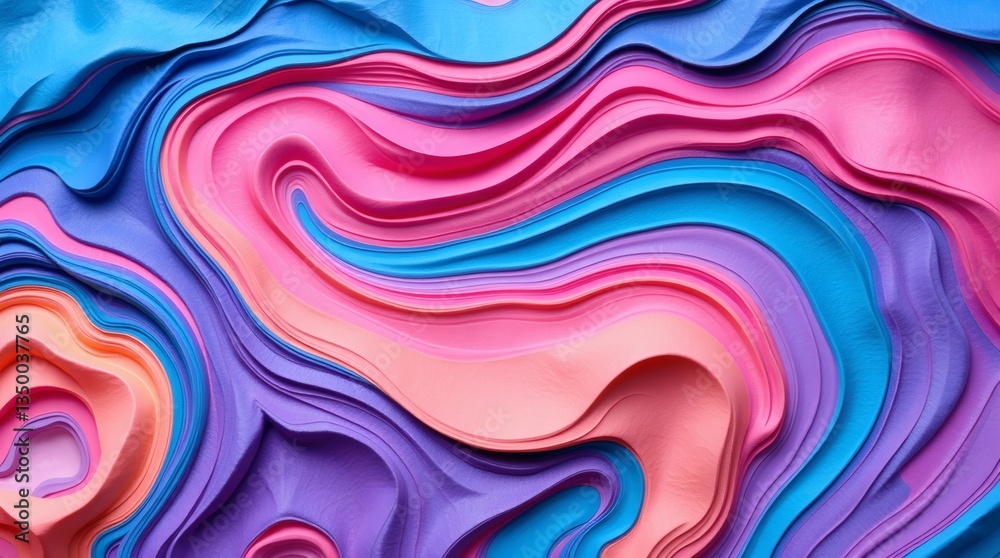 Fototapeta premium Abstract Fluid Art with Vibrant Colors abstract background with colorful waves