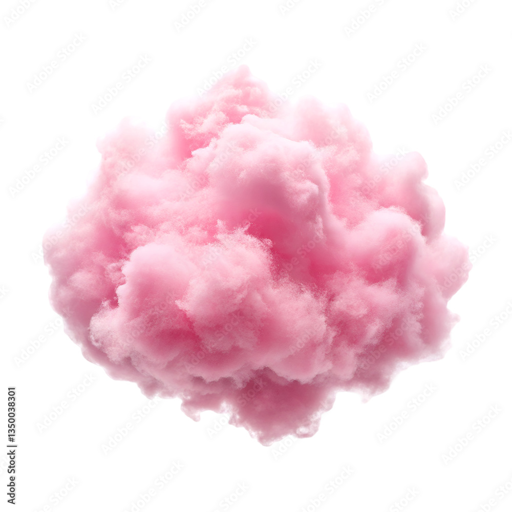 Fototapeta premium Soft pink cloud isolated on transparent background 