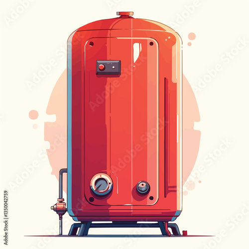 Vector illustration of a water heater for advertising