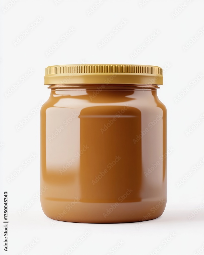 Compact Jar of Creamy Peanut Butter. Perfect Container for Food with Ample Copy Space Compact Jar of Creamy Peanut Butter. Perfect Container for Food with Ample Copy Space