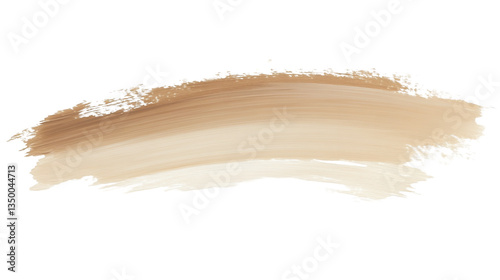 Brush Stroke PNG file transparent background – Flat brush stroke in soft sand beige with a natural matte finish