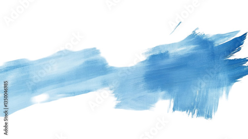 Brush Stroke PNG file transparent background – Flat brush stroke in soft sky blue with a subtle texture