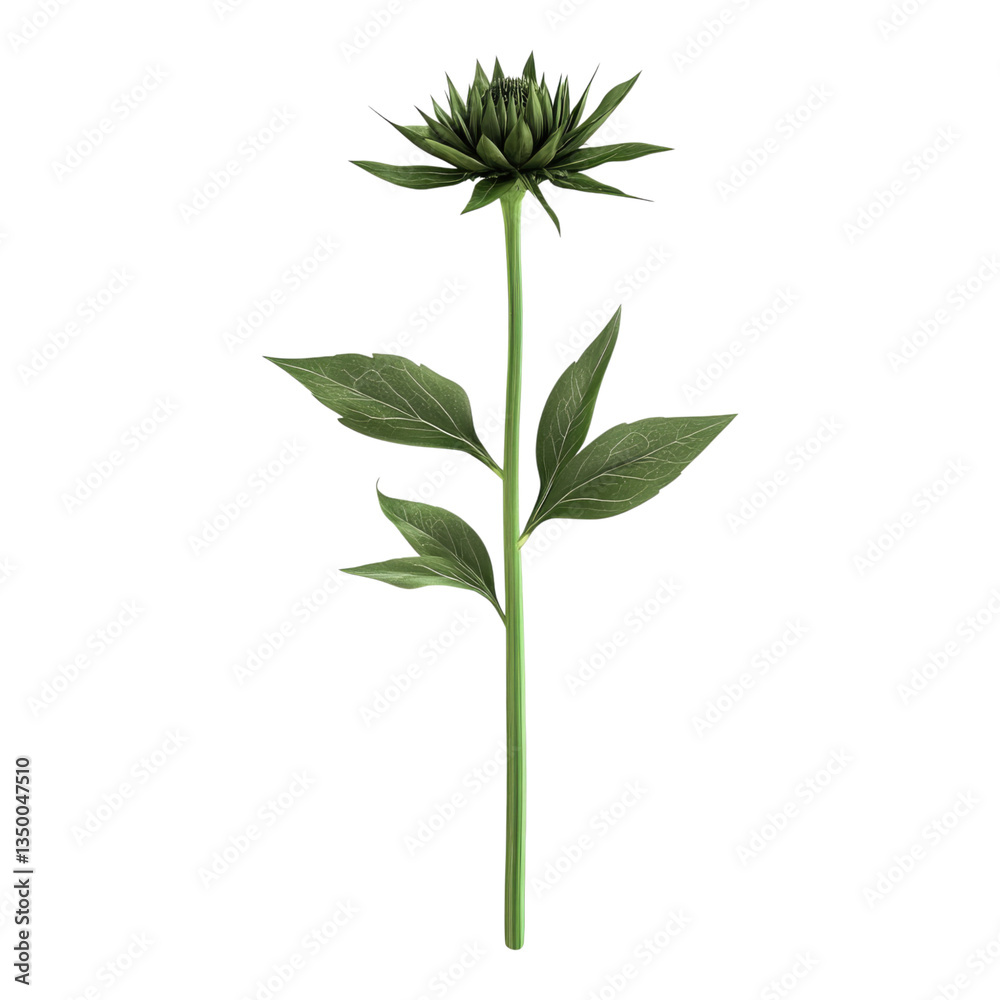Fototapeta premium Echinacea Isolated on transparent Background