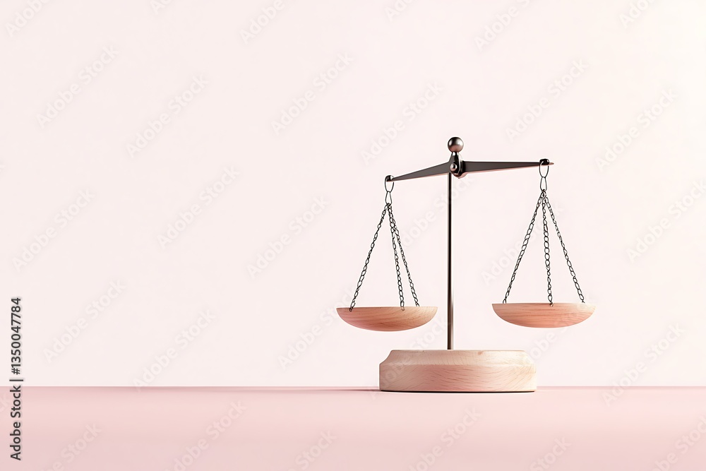Balanced scales with justice concept. Balanced scales with justice concept.