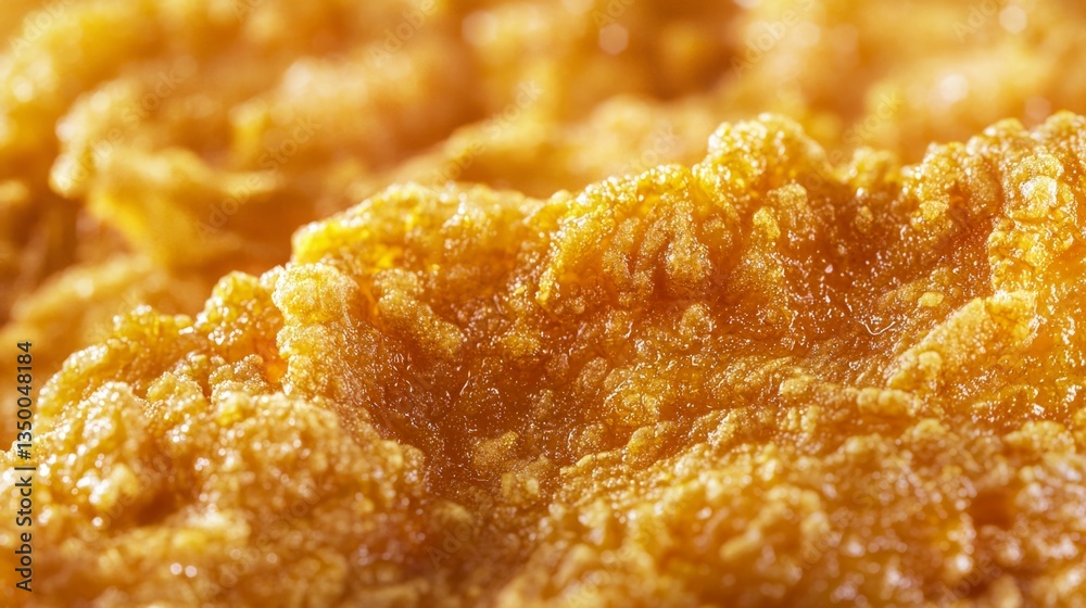 Close-up of Crispy Golden Fried Chicken Texture and Details Close-up of Crispy Golden Fried Chicken Texture and Details