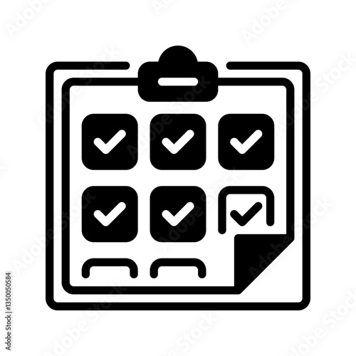 Task Checklist Line Icon, Outline Symbol for Productivity Management, To-Do List, Project Organization, Task Planning, and Work Efficiency. Vector Sign Icon.