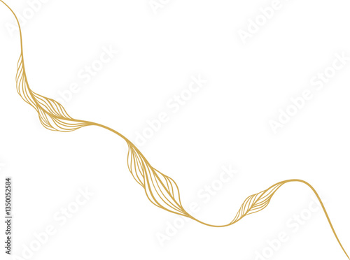 Gold Line Wave Border